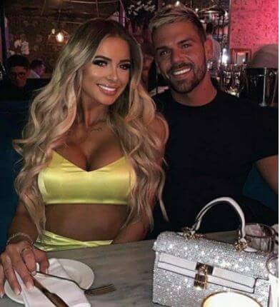 Joss Mooney with his rumored girlfriend in a restaurant